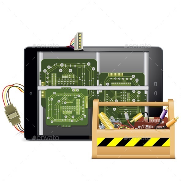GraphicRiver Tablet PC with Toolbox 10569876 GraphicRiver Tablet PC with Toolbox 10569876