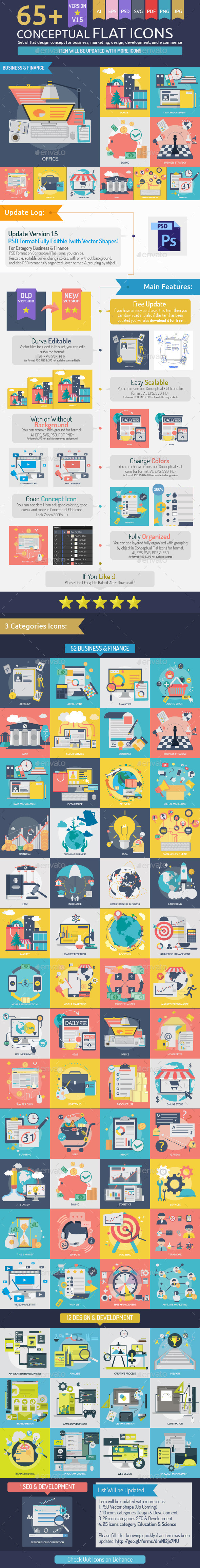 GraphicRiver Conceptual Flat Icons 10511361 GraphicRiver Conceptual Flat Icons 10511361