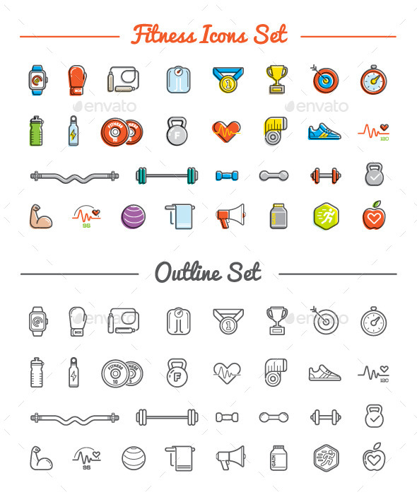 GraphicRiver Great 30&30 Vector Fitness Gym Icons Set 10573197 GraphicRiver Great 30&30 Vector Fitness Gym Icons Set 10573197