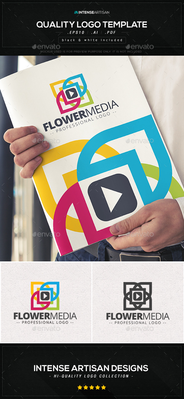 GraphicRiver Flower Media Logo Template 10573669 GraphicRiver Flower Media Logo Template 10573669