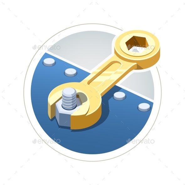 GraphicRiver Wrench Screw Nut 10574296 GraphicRiver Wrench Screw Nut 10574296