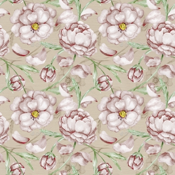 GraphicRiver Vintage Pattern with Peony 10576587 GraphicRiver Vintage Pattern with Peony 10576587