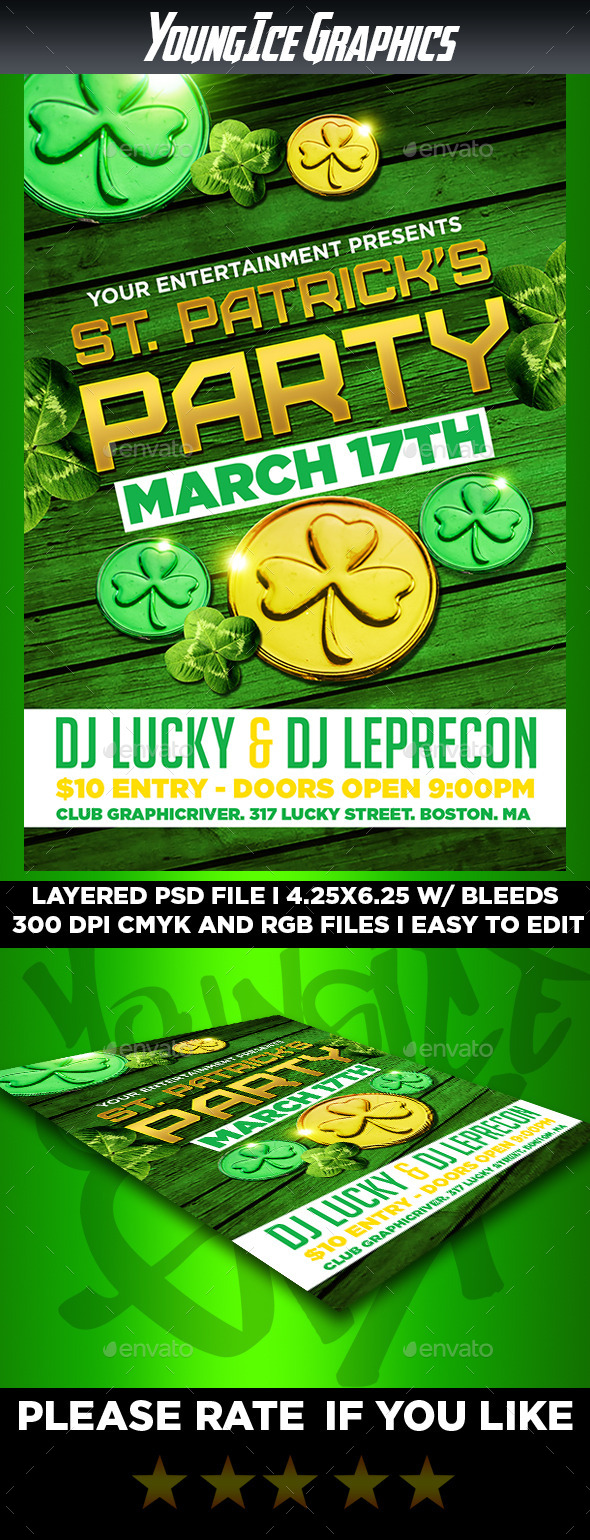 GraphicRiver St Patricks Party Flyer Template 10577356 GraphicRiver St Patricks Party Flyer Template 10577356