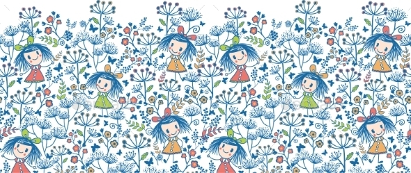 GraphicRiver Girl in Garden 10577831 GraphicRiver Girl in Garden 10577831