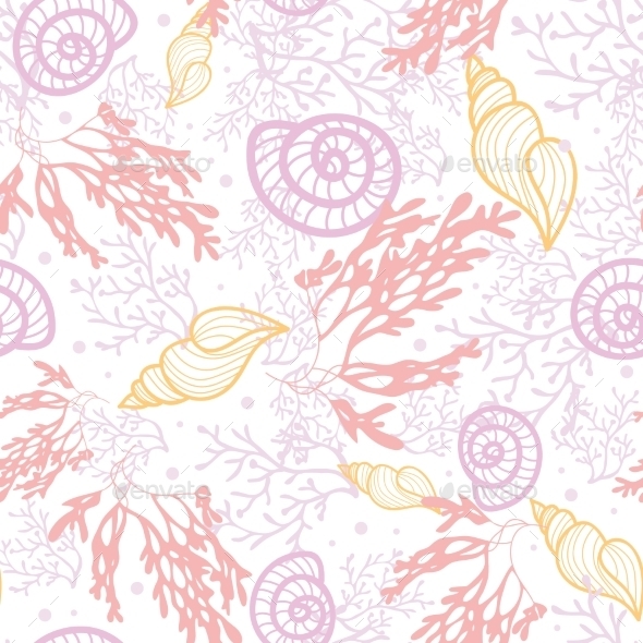 GraphicRiver Sea Shells and Weed Pattern 10577921 GraphicRiver Sea Shells and Weed Pattern 10577921