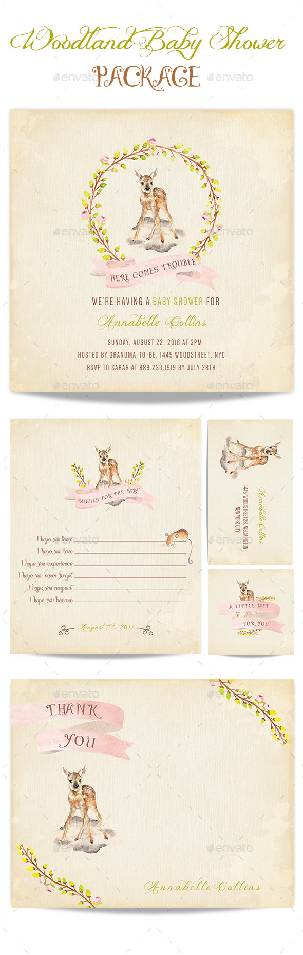 GraphicRiver Baby Shower Invitation Card 10577957 GraphicRiver Baby Shower Invitation Card 10577957