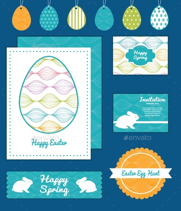 GraphicRiver Easter Element Set 10578458 GraphicRiver Easter Element Set 10578458