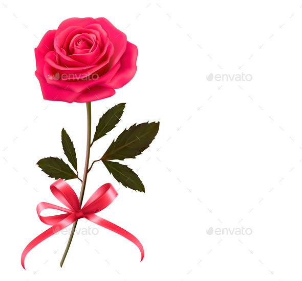 GraphicRiver Background with Rose and a Bow 10579162 GraphicRiver Background with Rose and a Bow 10579162