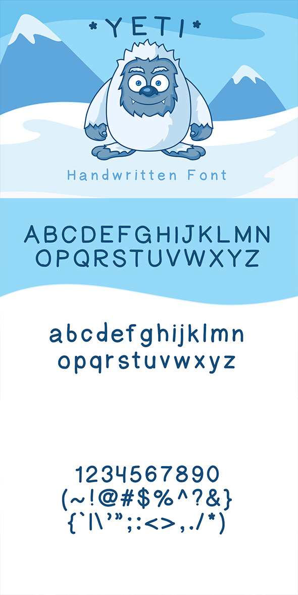 GraphicRiver Yeti Hand Drawn Font 10579223 GraphicRiver Yeti Hand Drawn Font 10579223