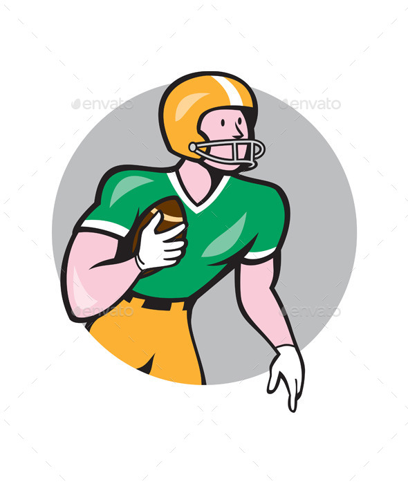 GraphicRiver American Football Player Rusher Circle Retro 10579857 GraphicRiver American Football Player Rusher Circle Retro 10579857