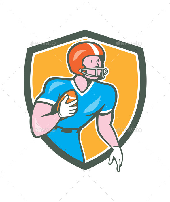 GraphicRiver American Football Player Rusher Retro Shield 10579864 GraphicRiver American Football Player Rusher Retro Shield 10579864