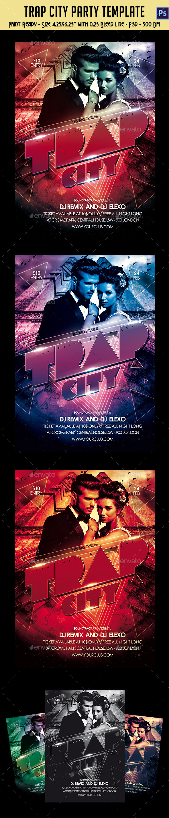 GraphicRiver Trap City Party Template 10579979 GraphicRiver Trap City Party Template 10579979