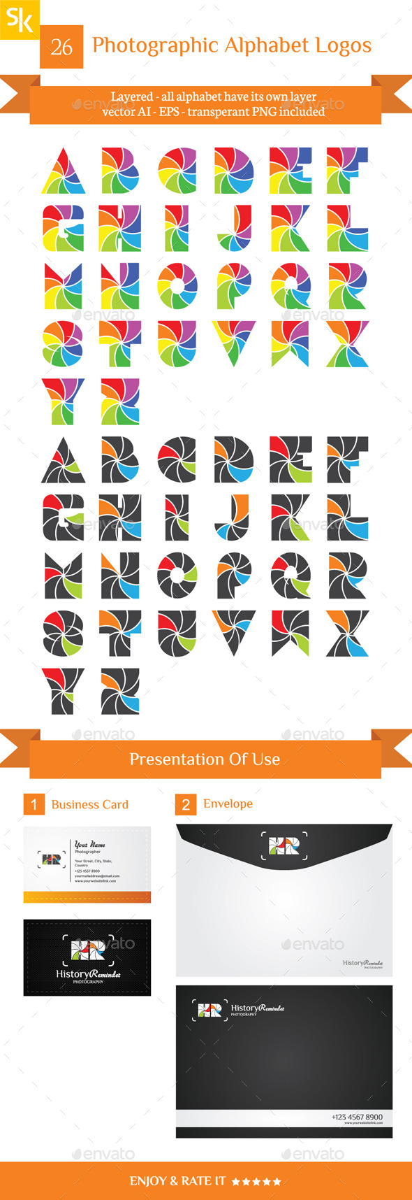 GraphicRiver Photographic Alphabet Logos 10575562 GraphicRiver Photographic Alphabet Logos 10575562