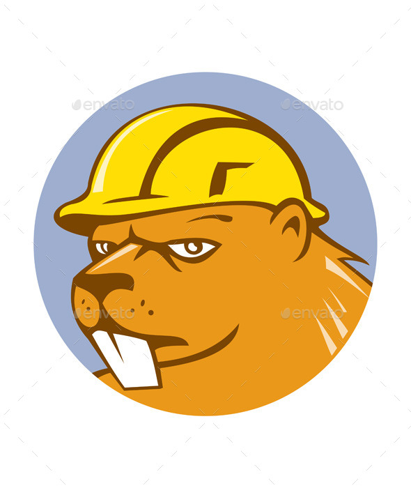 GraphicRiver Beaver Construction Worker Circle Cartoon 10580246 GraphicRiver Beaver Construction Worker Circle Cartoon 10580246