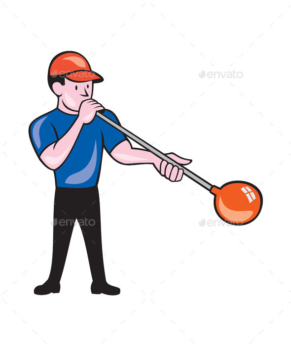 GraphicRiver Glassblower Glassblowing Isolated Cartoon 10580273 GraphicRiver Glassblower Glassblowing Isolated Cartoon 10580273