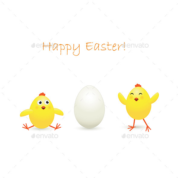 GraphicRiver Easter Chickens and Egg 10580462 GraphicRiver Easter Chickens and Egg 10580462