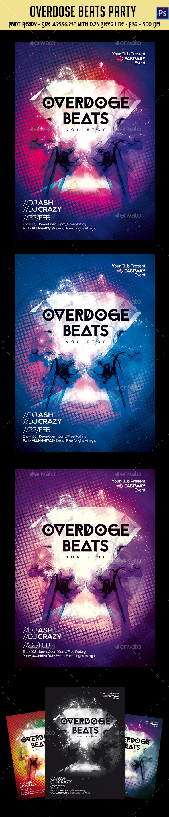 GraphicRiver Overdose Beats Party Template 10580622 GraphicRiver Overdose Beats Party Template 10580622