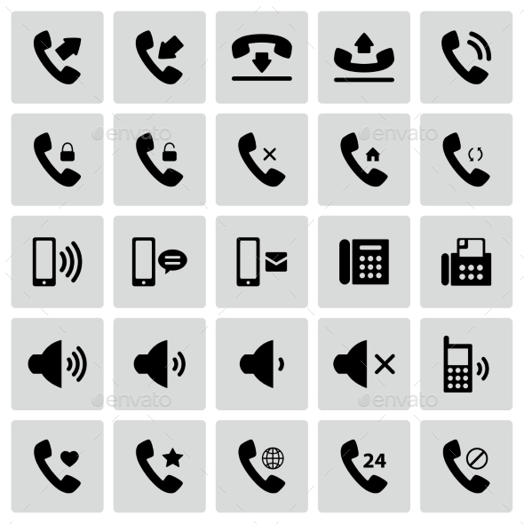 GraphicRiver Set of Telephone Icons 10581063 GraphicRiver Set of Telephone Icons 10581063