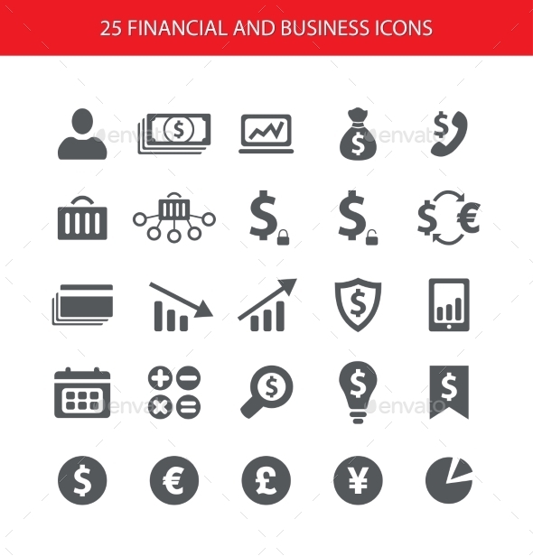 GraphicRiver Set of Financial and Business Icons 10581064 GraphicRiver Set of Financial and Business Icons 10581064