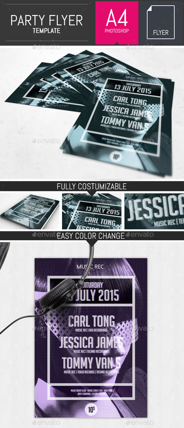 GraphicRiver Minimal Party Flyer Poster Template 10581169 GraphicRiver Minimal Party Flyer Poster Template 10581169