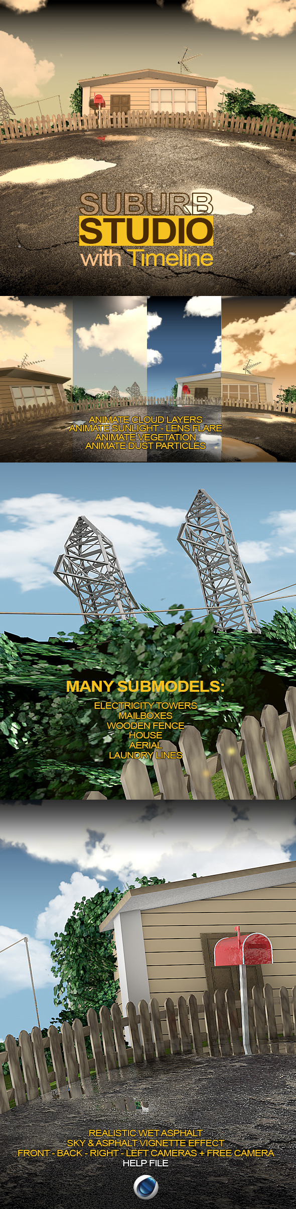 3DOcean C4D Suburb Render Setup 10582507 3DOcean C4D Suburb Render Setup 10582507