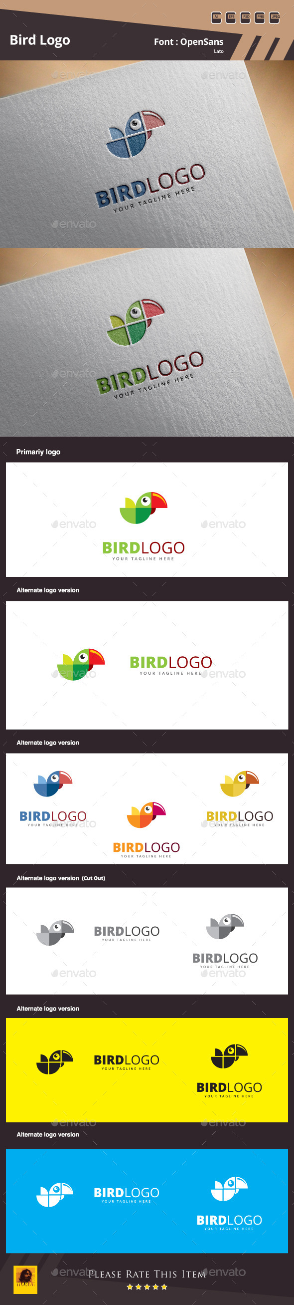 GraphicRiver Bird Logo Template 10583348 GraphicRiver Bird Logo Template 10583348