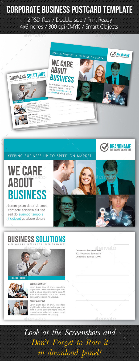 Corporate Business Postcard Template V08 (Cards & Invites)