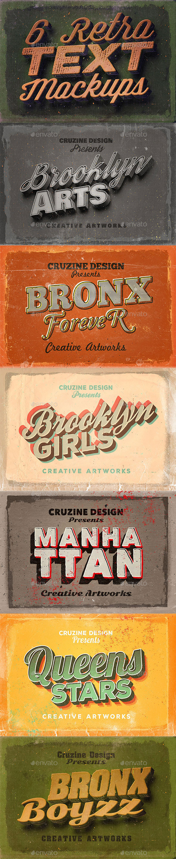 GraphicRiver 6 Retro Vintage Text Mock-ups 10584668 GraphicRiver 6 Retro Vintage Text Mock-ups 10584668