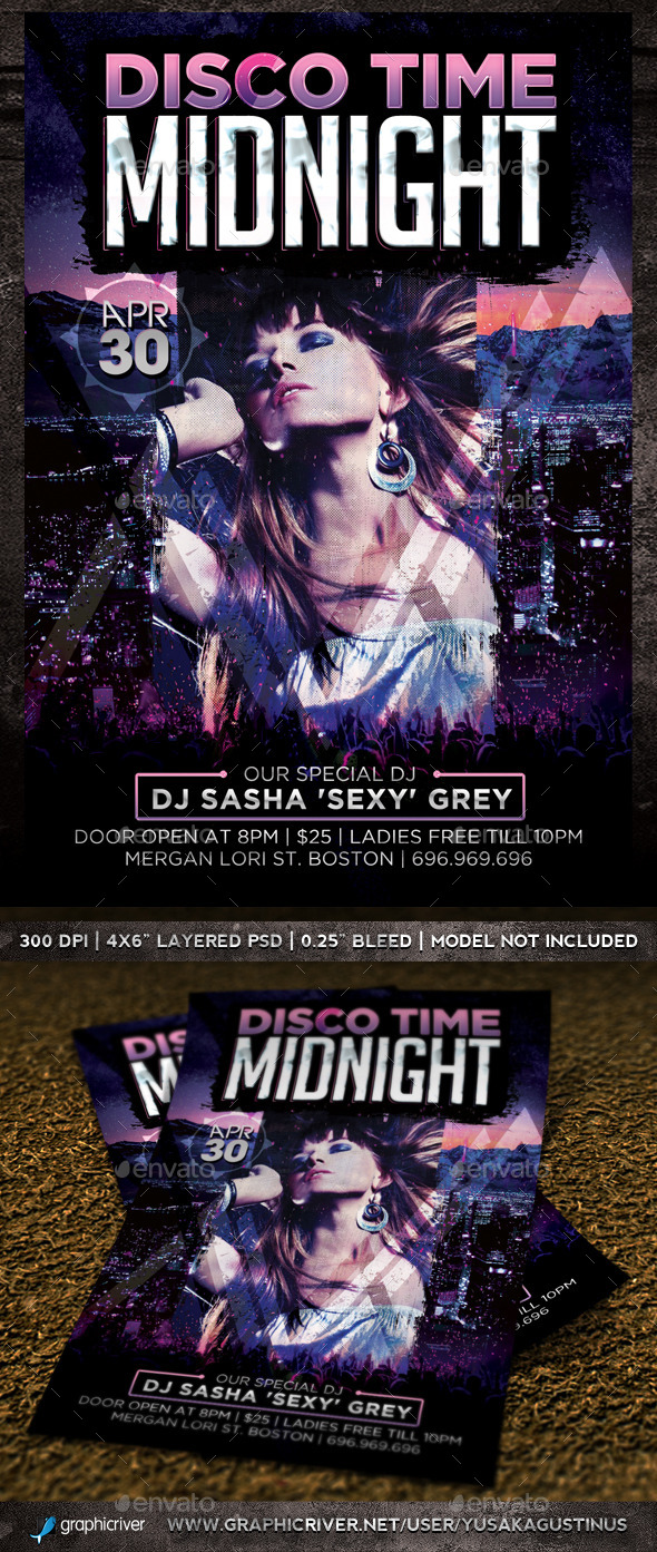 Disco Time MIdnight Flyer (Clubs & Parties)