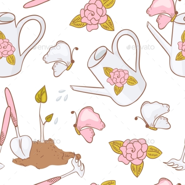 GraphicRiver Gardening Seamless Pattern 10585239 GraphicRiver Gardening Seamless Pattern 10585239