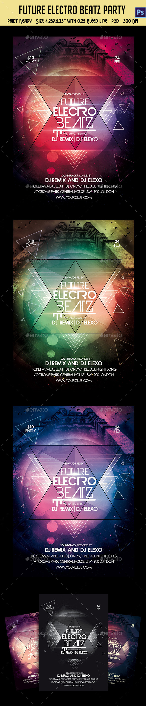 GraphicRiver Future Electro Beatz Party Flyer 10585800 GraphicRiver Future Electro Beatz Party Flyer 10585800