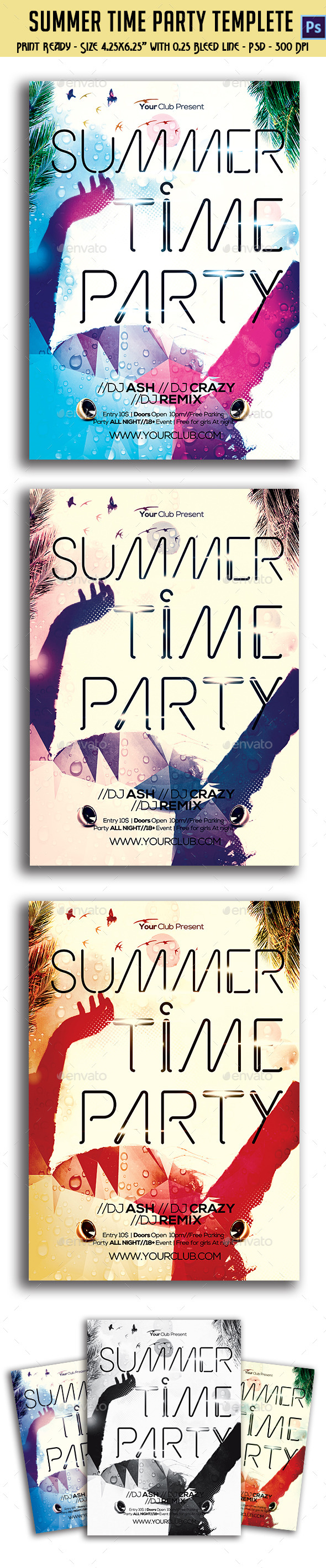 GraphicRiver Summer Time Party Flyer 10587953 GraphicRiver Summer Time Party Flyer 10587953