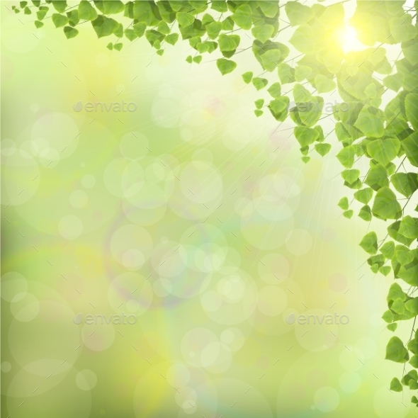 GraphicRiver Tree Leaves on Abstract Green Background 10588547 GraphicRiver Tree Leaves on Abstract Green Background 10588547