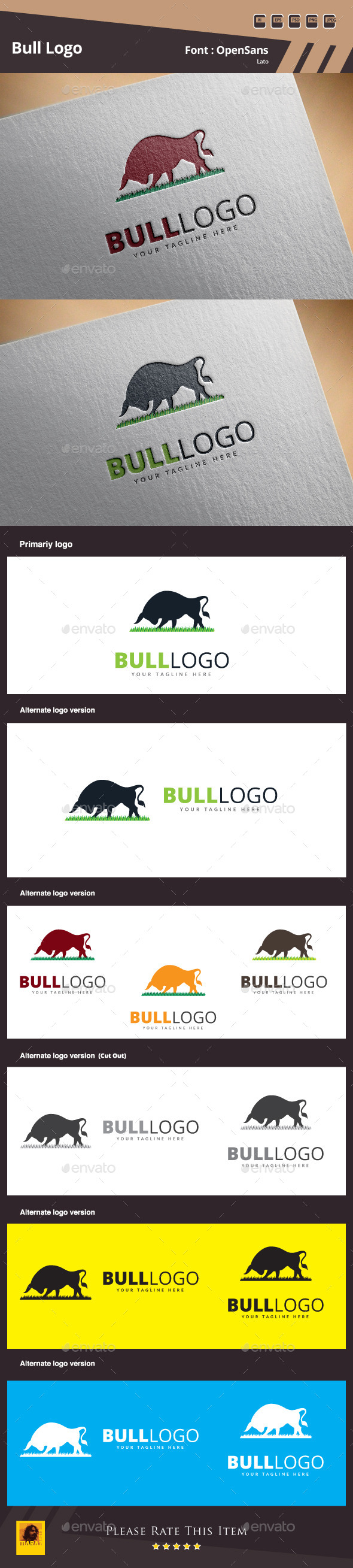 GraphicRiver Bull Logo Template 10589181 GraphicRiver Bull Logo Template 10589181