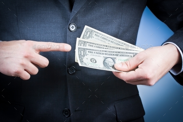 businessman with dollars in his hand, concept for business and earn money