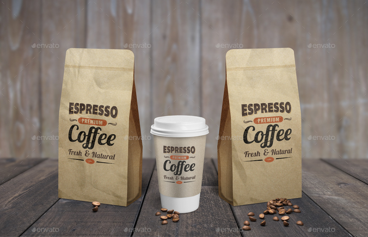 Download Coffee Bag / Cup Mock Up by grapulo | GraphicRiver