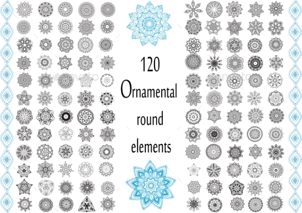 GraphicRiver Ornament Round Set with Mandalas 10589731 GraphicRiver Ornament Round Set with Mandalas 10589731