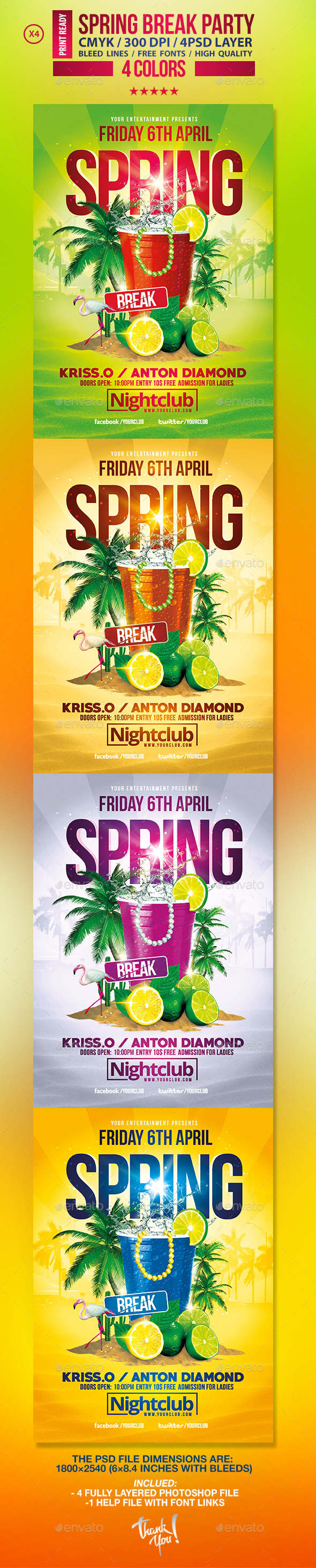GraphicRiver Spring Break Party Festival Collection 10589821 GraphicRiver Spring Break Party Festival Collection 10589821
