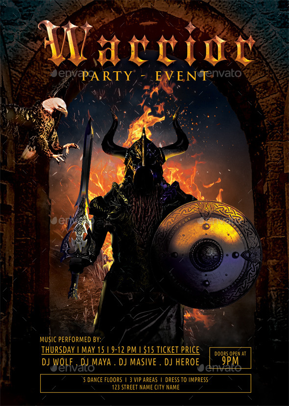 GraphicRiver Warrior Flyer Template 10591324 GraphicRiver Warrior Flyer Template 10591324