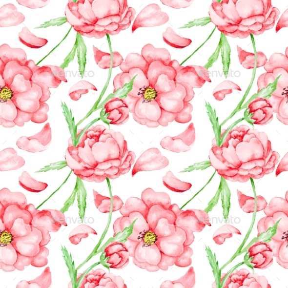 GraphicRiver Passion Pattern with Red Flowers 10592945 GraphicRiver Passion Pattern with Red Flowers 10592945