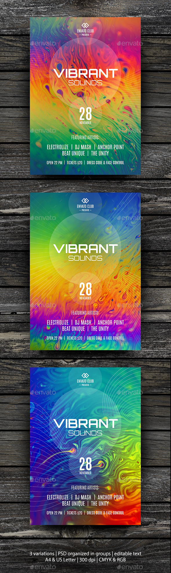 GraphicRiver Vibrant Sounds Party Flyer Template 10593424 GraphicRiver Vibrant Sounds Party Flyer Template 10593424
