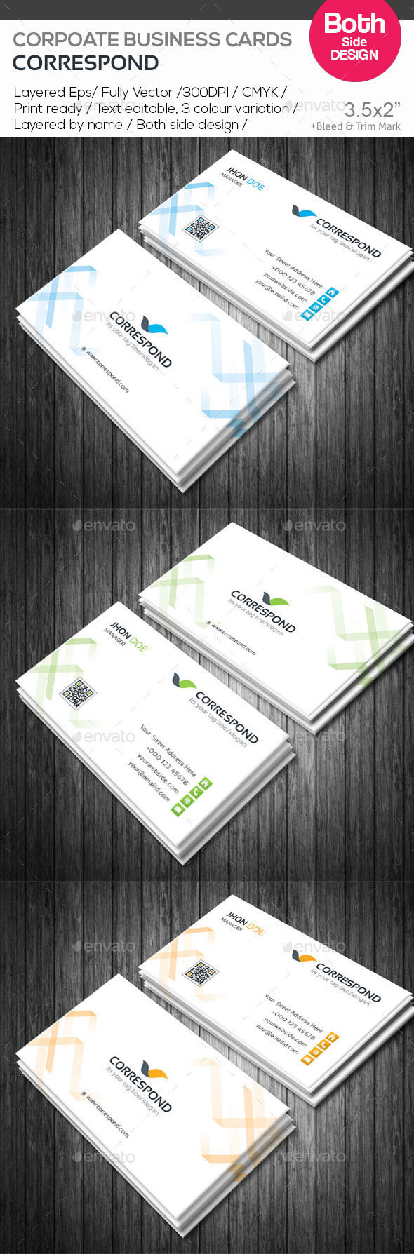 GraphicRiver Correspond Corporate Business Cards 10593484 GraphicRiver Correspond Corporate Business Cards 10593484