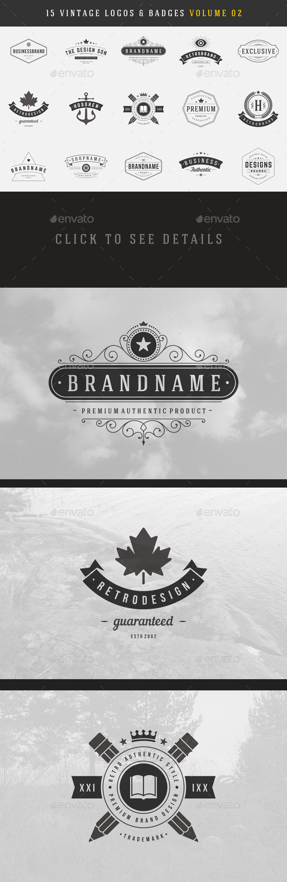 GraphicRiver 15 Retro Vintage Logotypes or Badges 10593673 GraphicRiver 15 Retro Vintage Logotypes or Badges 10593673