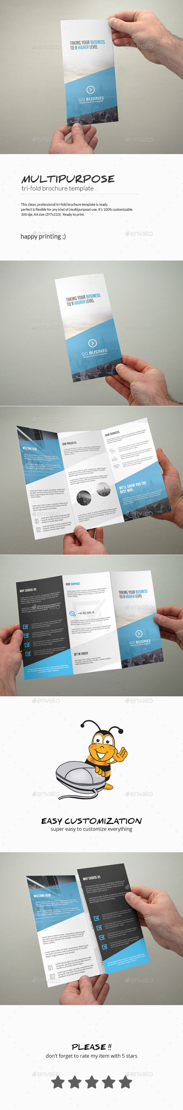 GraphicRiver Tri-Fold Brochure Multipurpose 10594888 GraphicRiver Tri-Fold Brochure Multipurpose 10594888