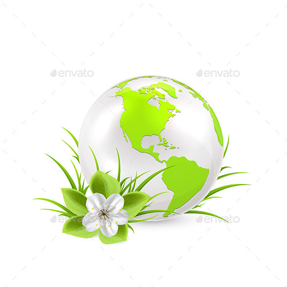 GraphicRiver Earth Globe with Flower 10595353 GraphicRiver Earth Globe with Flower 10595353