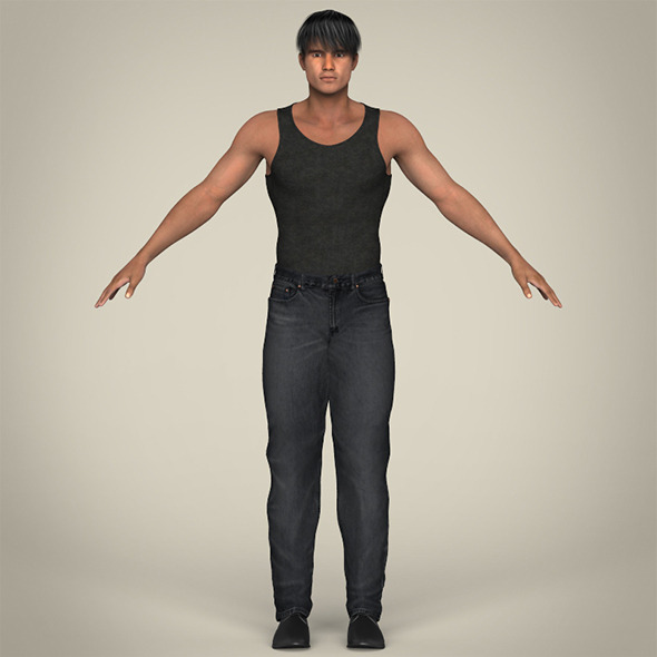 Realistic Muscular Handsome Guy - 3DOcean Item for Sale
