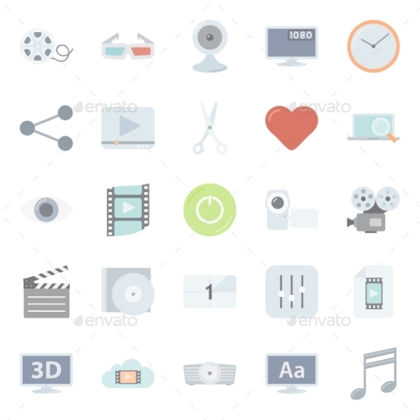 GraphicRiver Flat Icons Set 10595933 GraphicRiver Flat Icons Set 10595933
