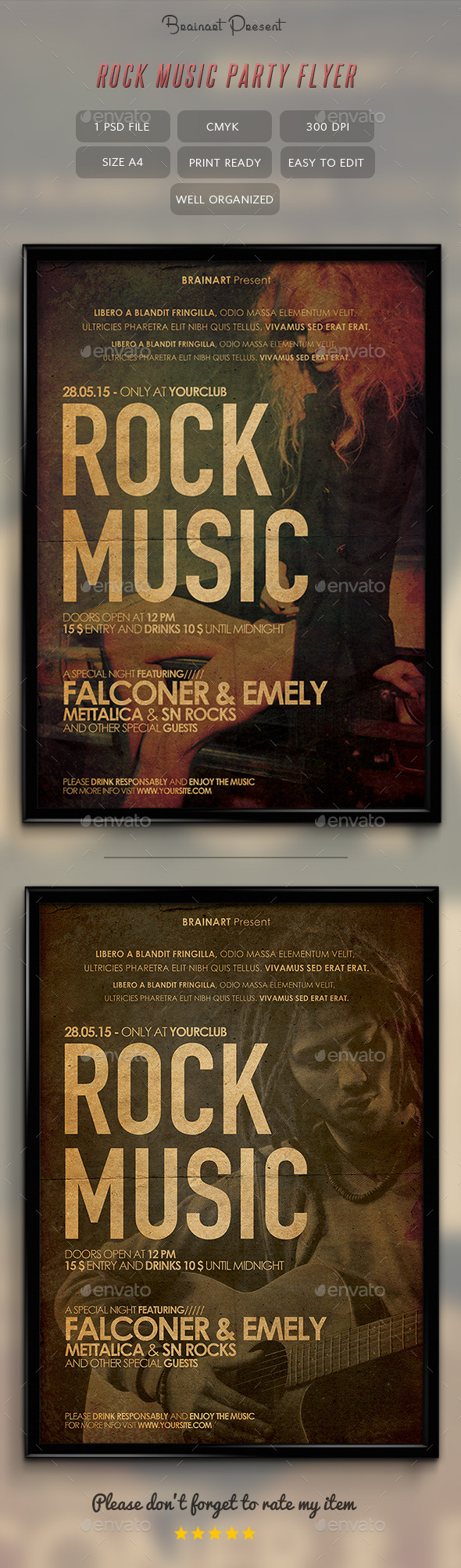 GraphicRiver Rock Music Flyer Poster 10596024 GraphicRiver Rock Music Flyer Poster 10596024