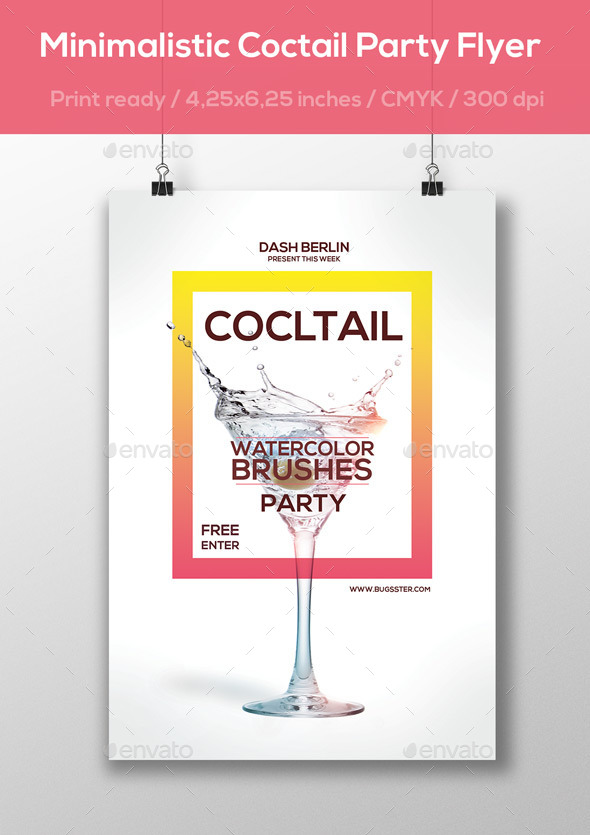 GraphicRiver Minimalistic Cocktail Party Flyer 10597281 GraphicRiver Minimalistic Cocktail Party Flyer 10597281