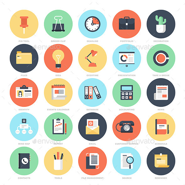GraphicRiver Office Icons 10597410 GraphicRiver Office Icons 10597410